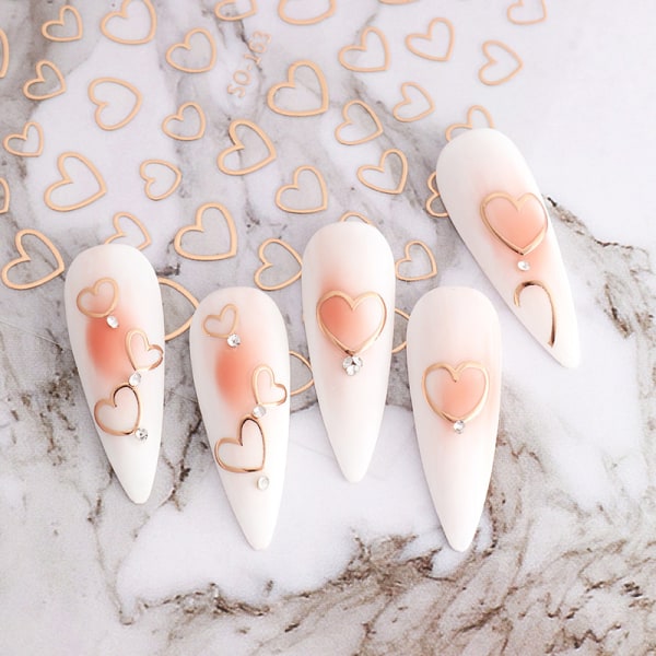 Minimalistinen Love Heart Nail Art -tarra tytöille Tee itse-manikyyri D A3