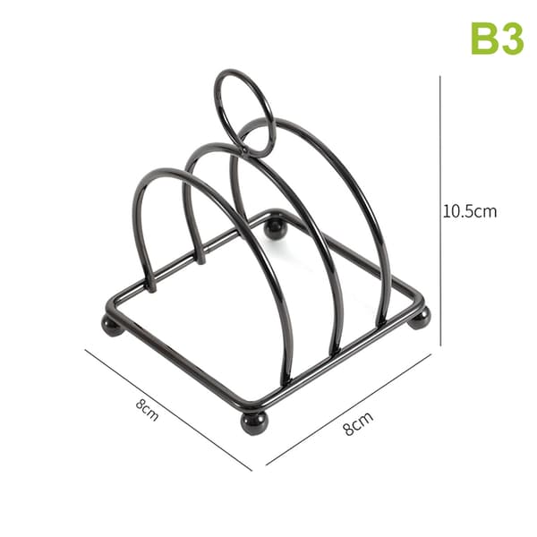 Rustfrit stål skiver toaststativ servering spisebordsholder B B3
