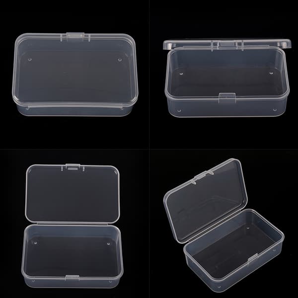 1st genomskinlig plast med lock förvaringsboxsamling