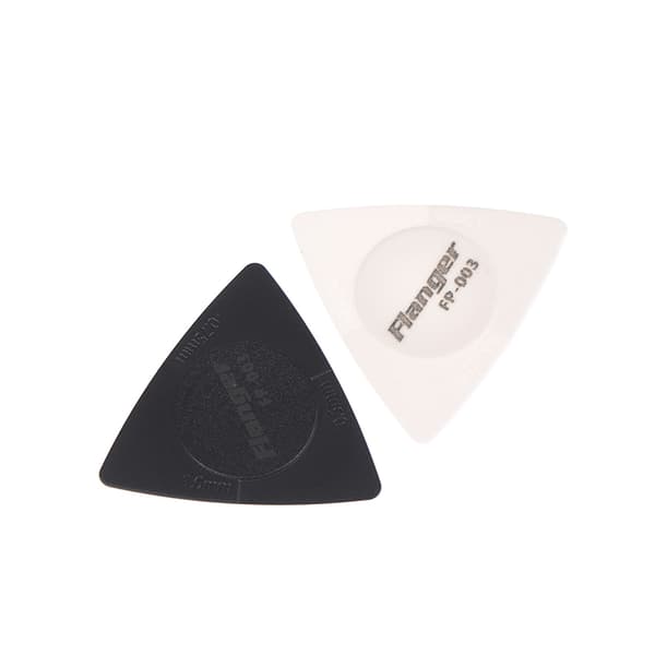2/3 st ABS 3 tjocklekar i 1 gitarrplektrum för 0,5/0,75/1,0 mm Black 2Pcs