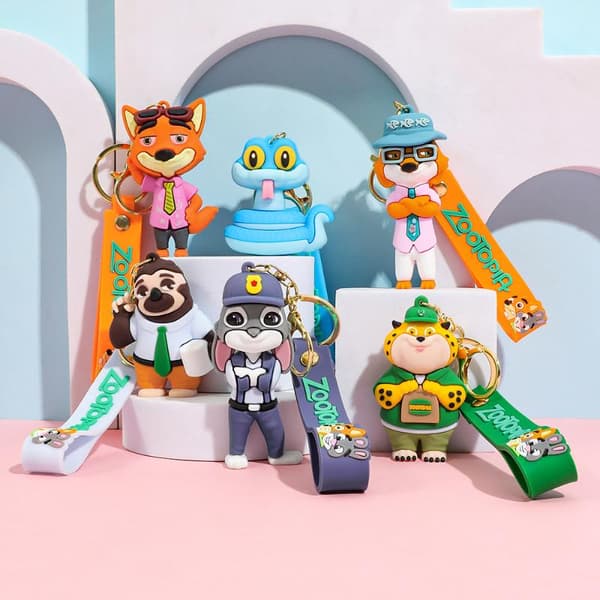 Tecknad Zootopia Nyckelring e Judy Nick PVC Figur Nyckelring Baksida A3