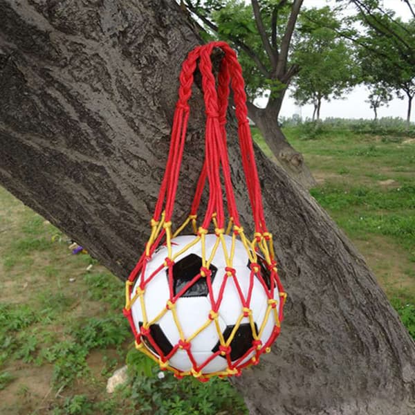 Fodbold nettaske Nylon fed opbevaringstaske Single Ball Carry Porta E