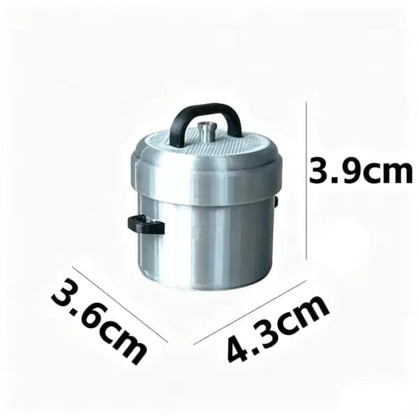 Trykkoker 3D-print dekompresjonsknapp fingerklikker Silver