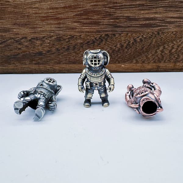 Dykkerfigur Messing Perler EDC DIY Vævet Armbånd Snor Pen Red