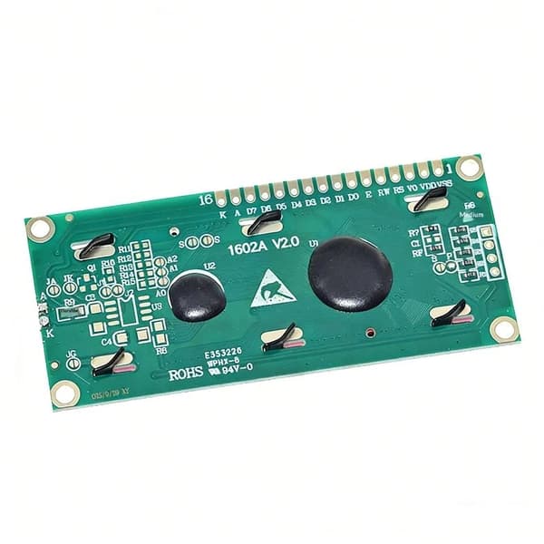 1 stk LCD1602-modul blågrønn 16x2 tegn LCD-skjermmodul A2