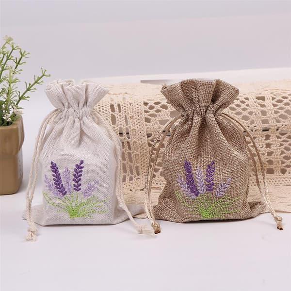 1 st torra blomdoftpåsar broderi lavendelpåsar Canvas 3 Flowers