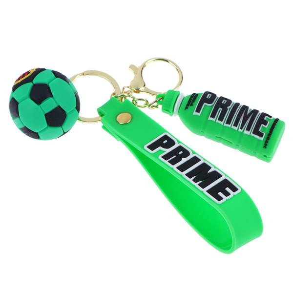 1 kpl Prime Drink 3D PVC-avainnippu muotipullon avaimenperä Green
