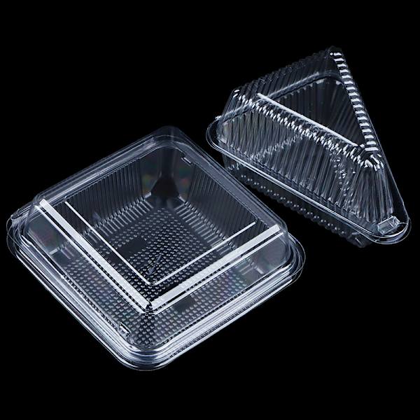 10st Triangel Fyrkantig Cheesecake Boxes Skiva Cake Box Paj Holde A