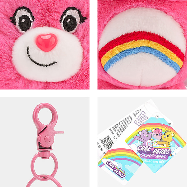 Anime Rainbow Bear Pehmoriipus Uusi Pp puuvillainen avaimenperälaukku Pe Blue