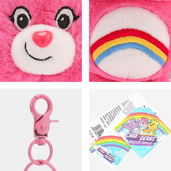 Anime Rainbow Bear Pehmoriipus Uusi Pp puuvillainen avaimenperälaukku Pe Green