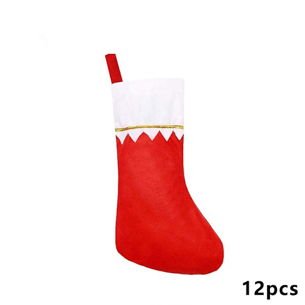 12 kpl Joulupukki Sukat Plush Riippuva Takka Joulukuusi Dec 3