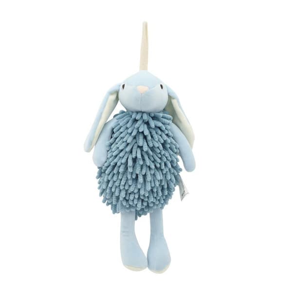 e Bunny Fuzzy Ball Handdukar Gray