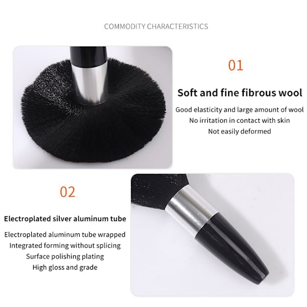 Soft Black Neck Face Duster Brushes Barber Hair Clean Hairbrush A1