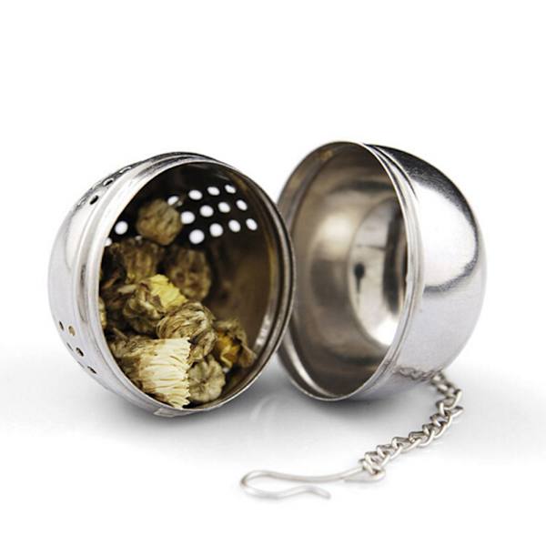 Pop Vannkoker i rustfritt stål Tea Sphere Låse Spice Egg Shape