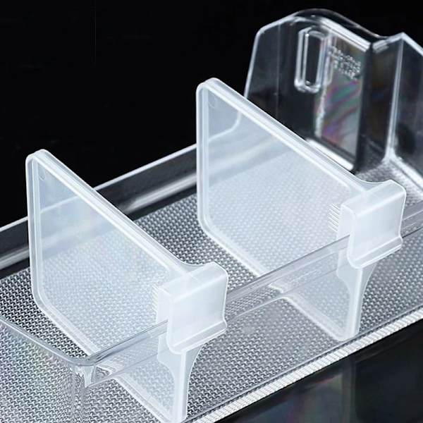 10 stk kjøleskap skillevegg oppbevaringstrekkbar plast D White 10pcs