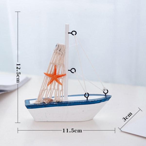Seilbåtmodell Treseilbåt Boligdekorasjon Beach Nautic A