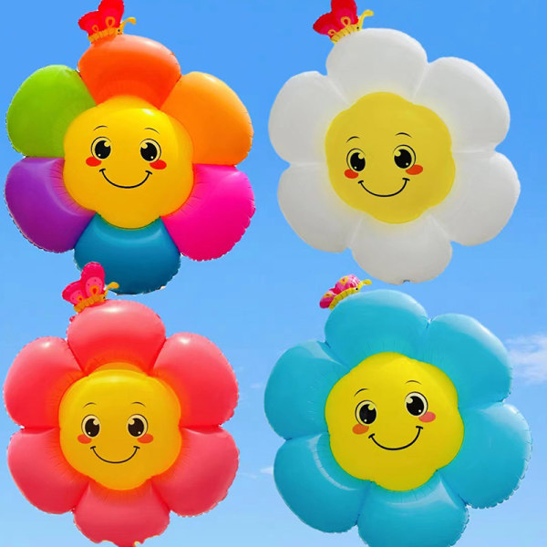 e Daisy Flower Balloons Solsikke Folie Ballon Bryllupsfest Ba Multicolor