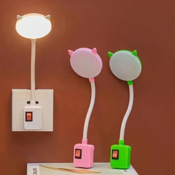 Bordlampe LED Natlys Stik Fleksible Studie Læselamper Green