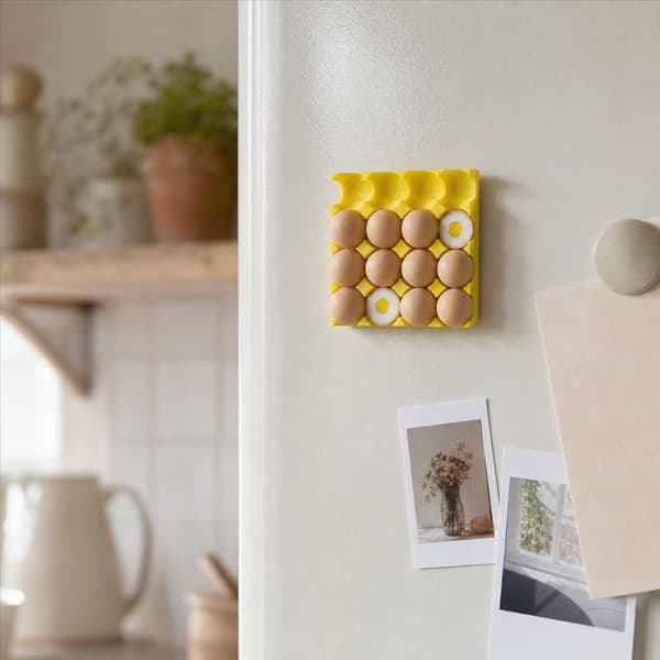 e Egg Tray Kjøleskapsmagnet Avtakbar Magnetisk Eggholder Bilder Meg