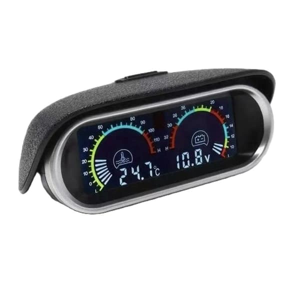 Bil lastebil 2 I 1 LCD-måler vanntemperaturmåler + voltmeter W A2
