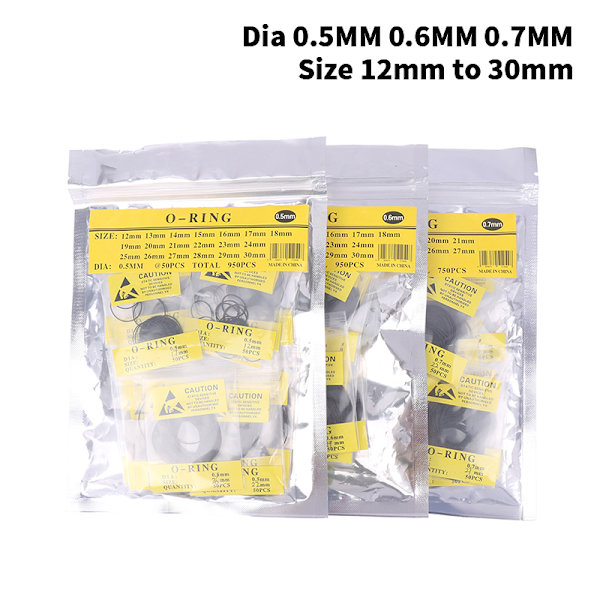 750/950 STK O-Ring Klokke Bakdeksel Pakninger For Urmaker 0.7MM