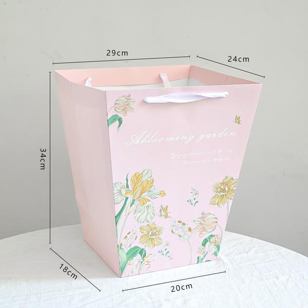Blomsterkake Dessert Emballasjeboks Bærbar Blomstergavepose Kraft A3