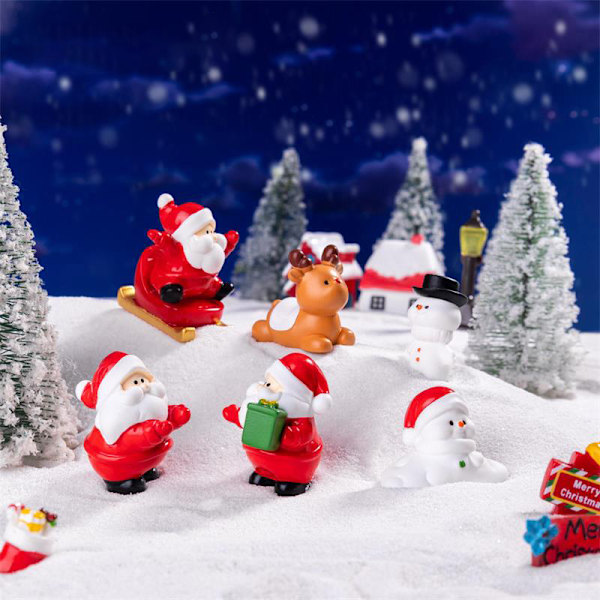 Julgranspynt DIY Fest Dekoration e Tomte Älg Snögubbe A9