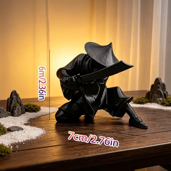 Mini Sverdmann Figur Utsøkt Retro Bil Statue Ornament Dekor