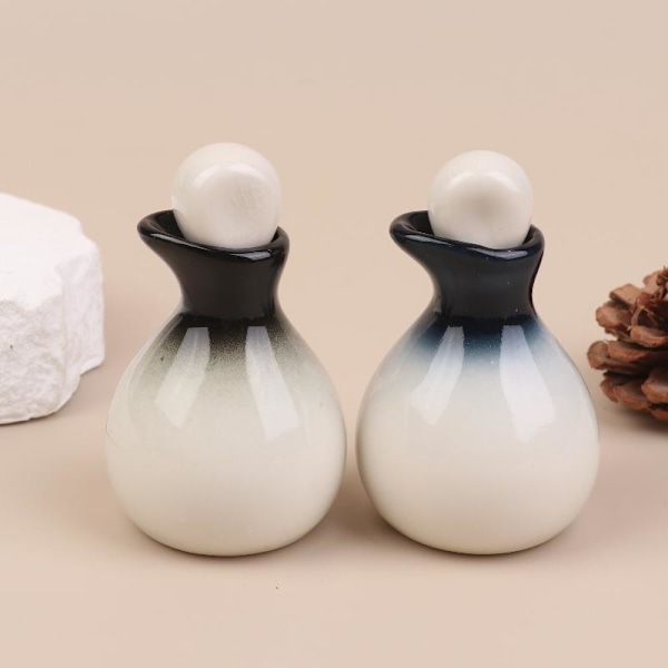 60 ml keramisk duft æterisk olieflaske aromaterapi tom Black