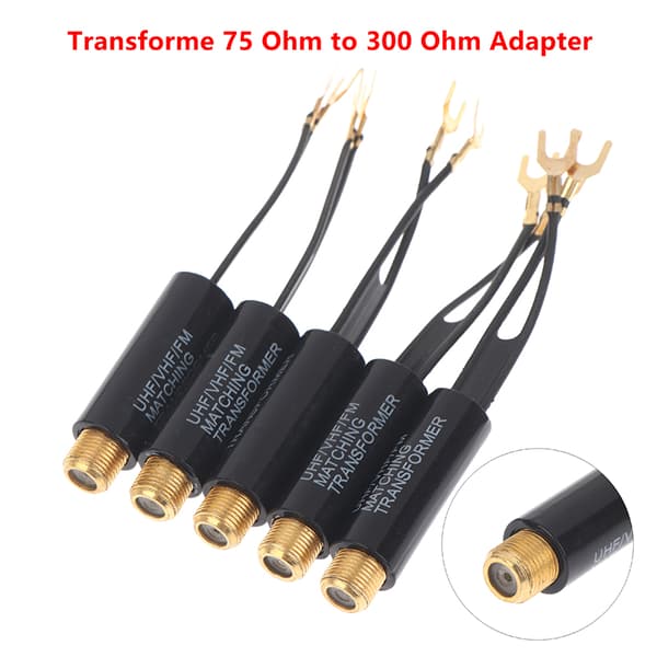 2/5/10 kpl 75 ohmin - 300 ohmin sovitin UHF VHF FM-antennimuunnin 10pcs