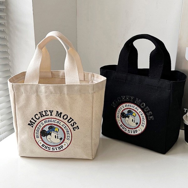 Ny Canvas Cartoon e Dam Shopping Bag Dam Fritid Enkel Black