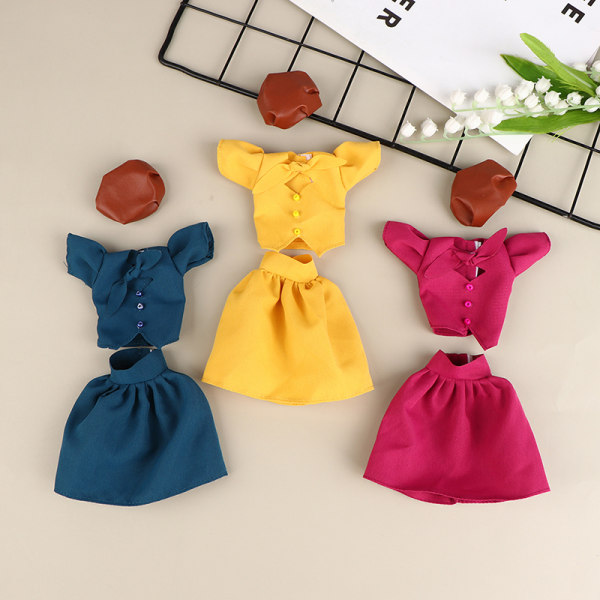 3kpl / set + hame + hattu nukke päivittäiset vaatteet ​nukketarvikkeet A6