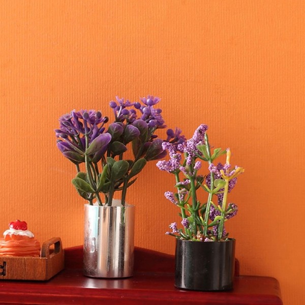 1:12 Dukkehus Miniatyr Blomsterpotte Bonsai Garden Home A