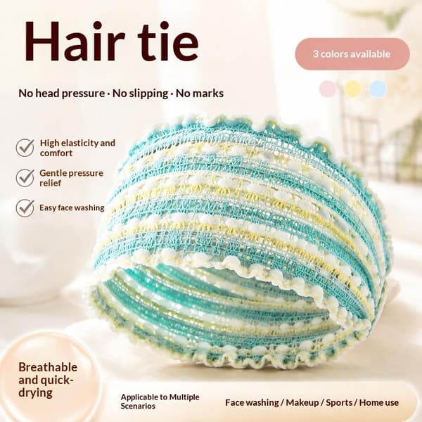 1 stk. elastisk pandebånd til ansigtsvask, stilfuldt elastisk pandebånd med Pink