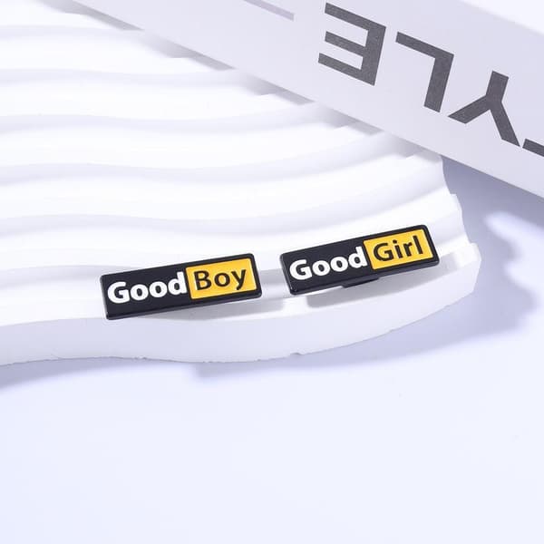 Good Boy & Girl Identity Emaljstift Rolig Unisex Modeaccessoar A2