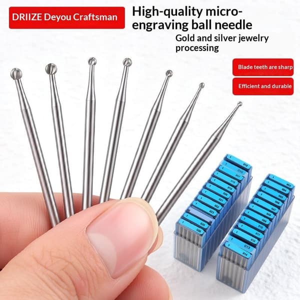 6st 0,3-2,3 mm kulfräsar Hss smyckesgravyr snidning 2,35 skaft 0.5mm