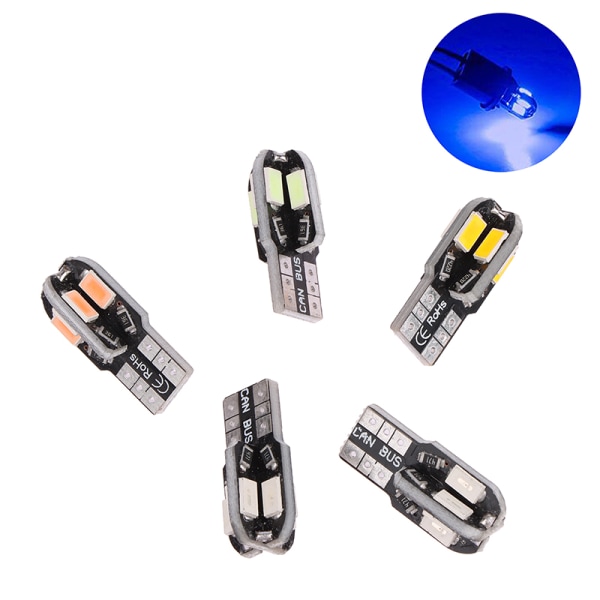 2kpl T10 LED-polttimot Canbus 5630 8SMD rekisterikilven lamppu auton kartta White