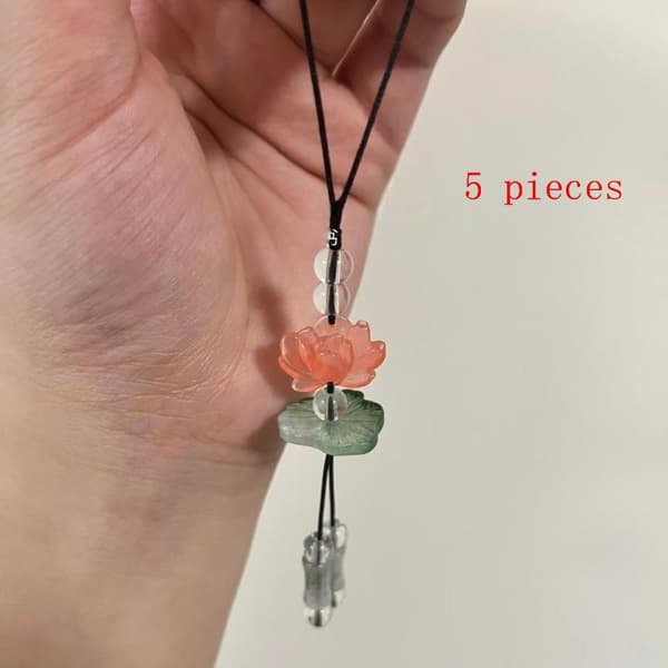 1/3/5 st sommar lotus telefonberlock hänge simulerad blompärla A1