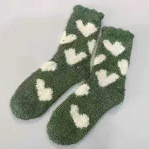 Dejlige sokker til tyk kashmir mellemrørsokker piger Varm Dark green