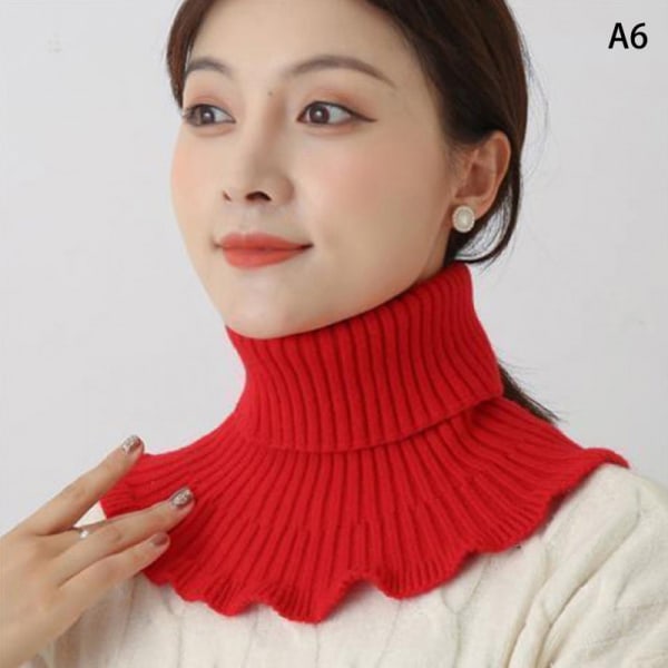 Varm stickad krage ylle dam turtleneck stickad False Col A6