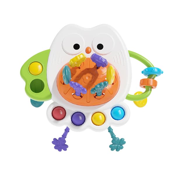 Montessori sensorisk utvikling babyleker Ugle trekkstreng finger Multicolor