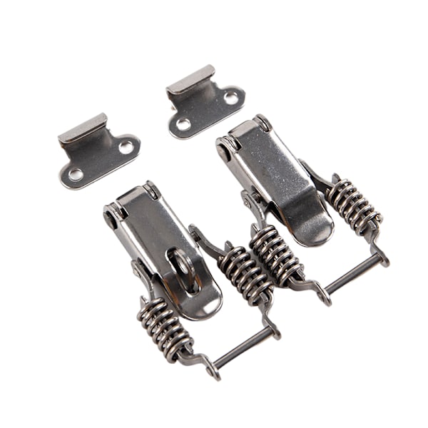 Rustfrit stål 304 Spring Hasp Værktøjskasse Toggle Låse Lås Har A3