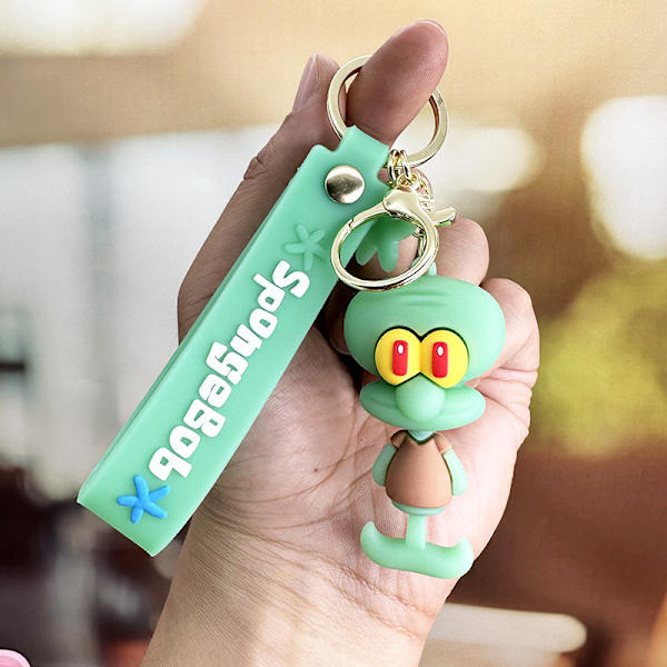 Mote Kawaii Anime Par nøkkelring tegneserie e bag anheng Char A5