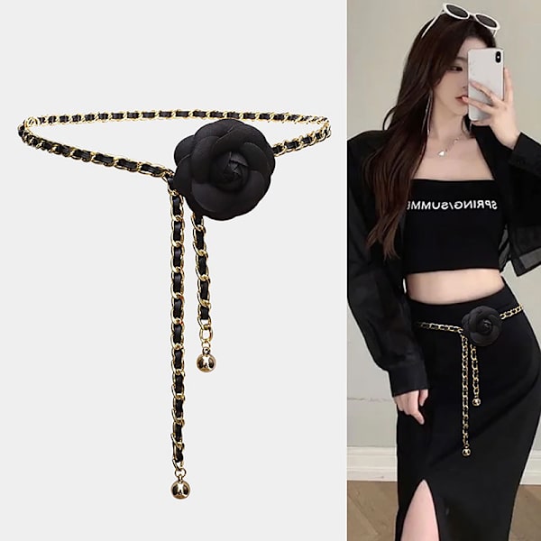 1 kpl Camellia Waist Chain -tarvikkeet Uudet pienet tuoksuvat kukat White