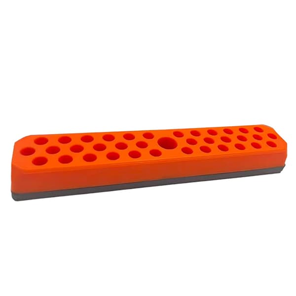 43 hullers magnetisk sekskantet bitholder-organizer til 1/4 tomme bitopbevaring Orange