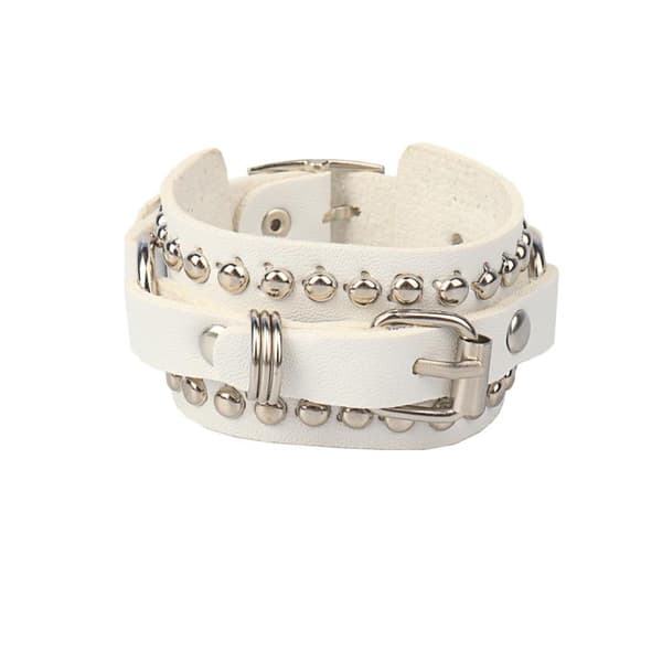 Spikes Nitläder Armband Manschett Gotisk Punk Armband Black