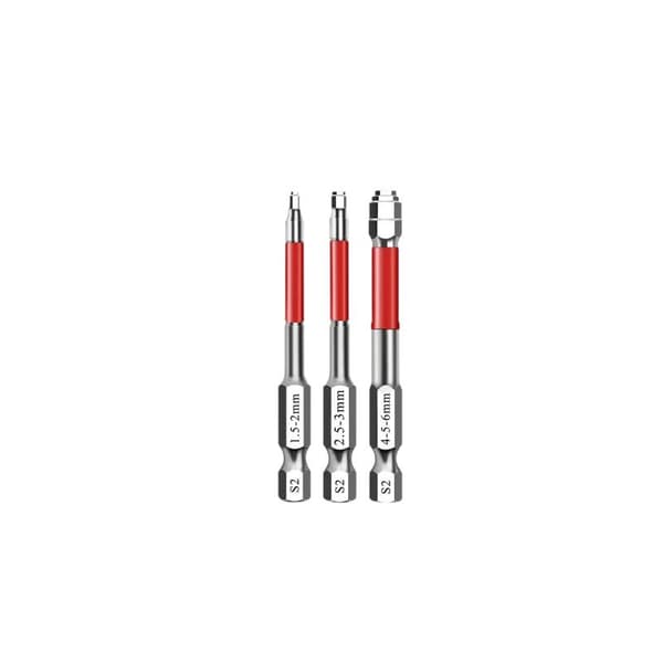 3 STK Legert Stål Bit Høyt Dreiemoment Sekskantet Skaft Elektrisk Bit 3pcs