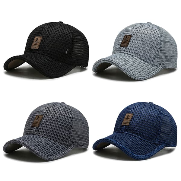 Summer Men Mesh Baseball Cap Solhatt utomhus Sommar Andas M Black 56-60cm