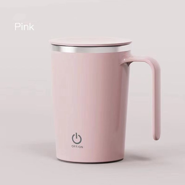 Automatisk selvomrørende magnetkrus Ikke-ætsende smart mixer Pink