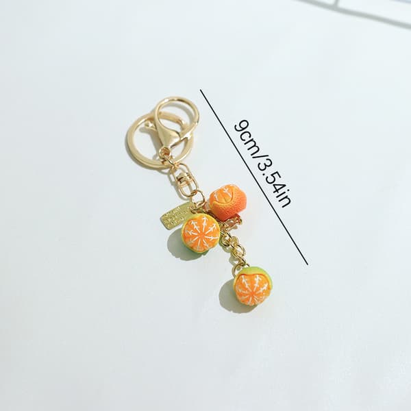 e Simulaatio 3D Orange Fruit Avaimenperä Riipus Laukku Charm Puhelin A A3